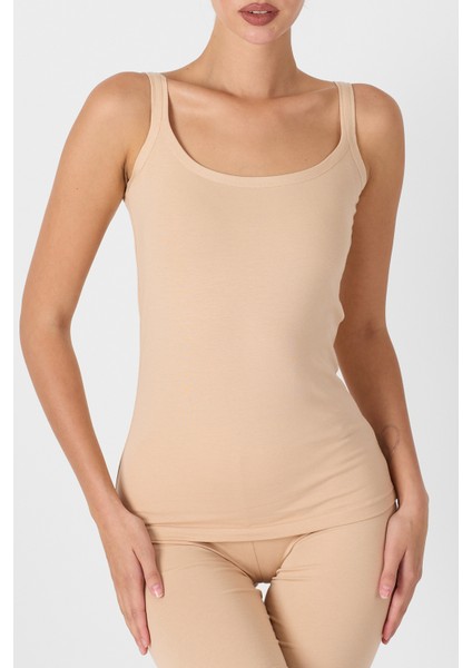 Kadın Ten Rengi 3'lü İnce Askılı Sırtı Açık Modal Atlet 3M1034 fırsatları