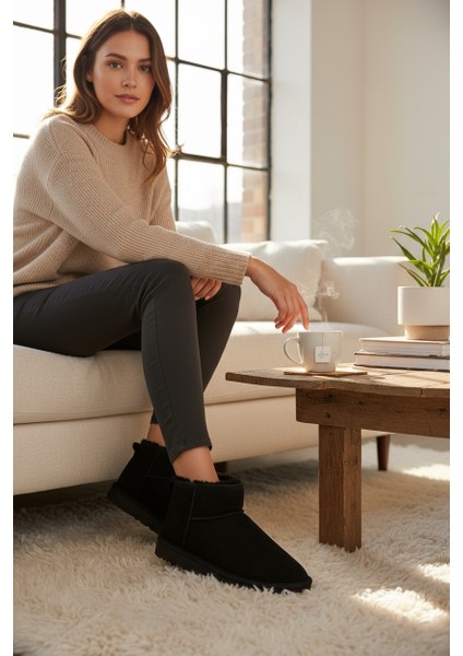 Tofima Siyah Poli Taban Içi Tüylü Kısa Bot modelleri