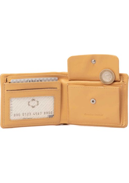 Sarı Hakiki Deri Erkek Cüzdan - S1CE00001590-J7G