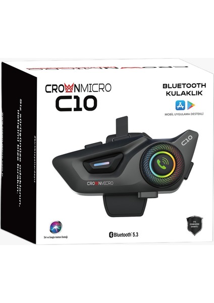 C 10 Motosiklet Kask Bluetooth Kulaklık Seti - Mobil Uygulama Destekli - Intercom / Interkom modelleri