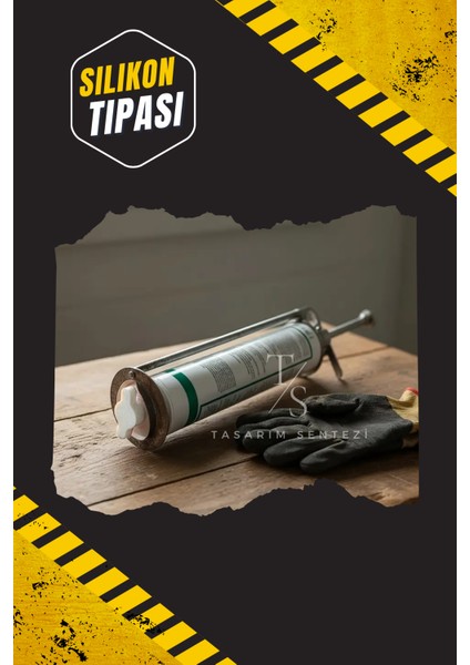 3'lü Silikon Tıpası Sızdırmazlık Mastik Tüp Conta Koruyucu Kapak Beyaz modelleri