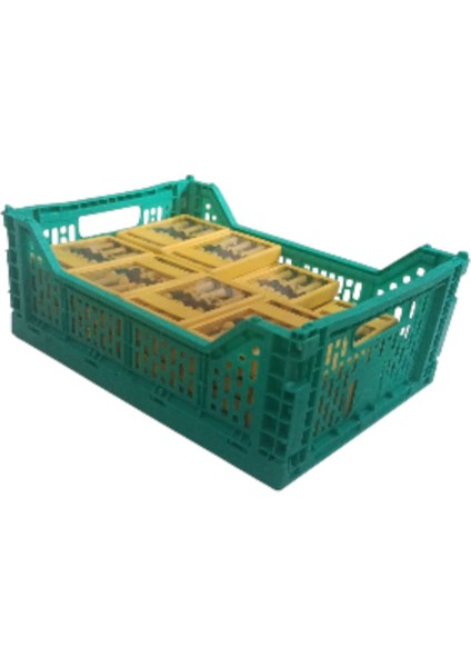 Katlanır 40X30X15 cm Gıdaya Uygun Katlanabilir Düzenleyici Sepet 17 Litre ,katlanabilir Saklama Sepeti, Istiflenebilir Düzenleyici Kutu, Meyve Sebze Oyuncaklarını Saklamak Için Büyük Kapasiteli Kasa