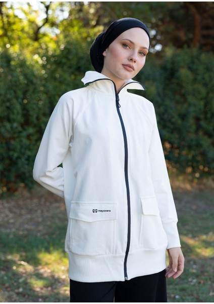 Tesettür Eşofman Siyah Fermuarlı