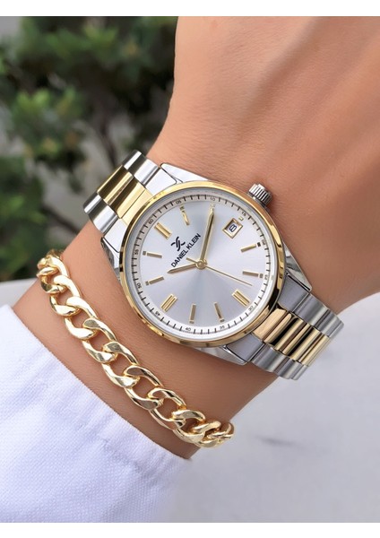Orijinal Çelik Kadın Kol Saati Su Geçirmez Gold Gümüş Renk Hediye Bileklik DKH482