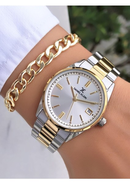 Orijinal Çelik Kadın Kol Saati Su Geçirmez Gold Gümüş Renk Hediye Bileklik DKH482 fiyatları