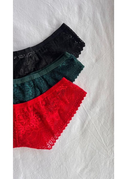 Kadın Iç Çamaşırı Brazillian Stil Dantelli Lace Set Kadın Şık ve Rahat Tanga Külot 3'lü Set modelleri