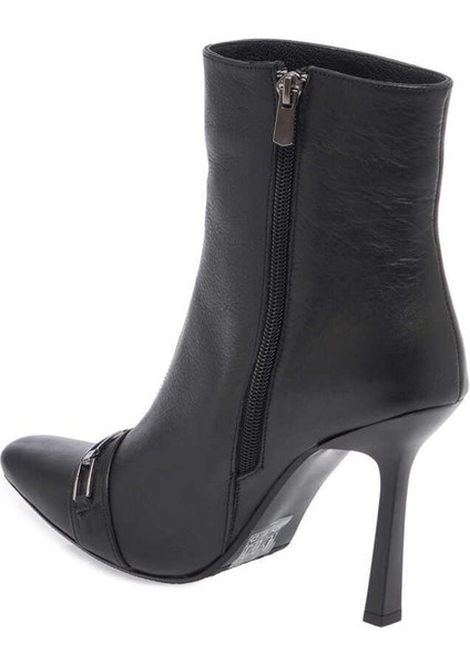 Siyah Hakiki Deri Kadın Klasik Bot - K23K1BT66934-A23
