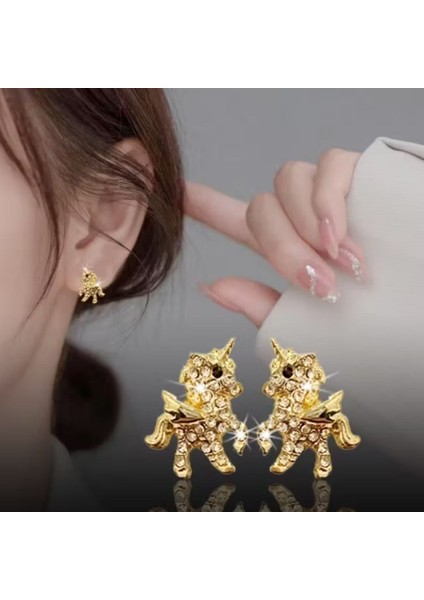 Unicorn Küpeler, Gold, Şık, Gözalıcı modelleri