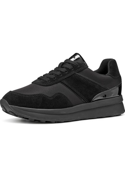 Kadın Siyah D Runntıx A - Nylon+Suede Bağcıklı Kalın Tabanlı Kumaş Sneaker D46RRA0FU22C9999 fırsatları