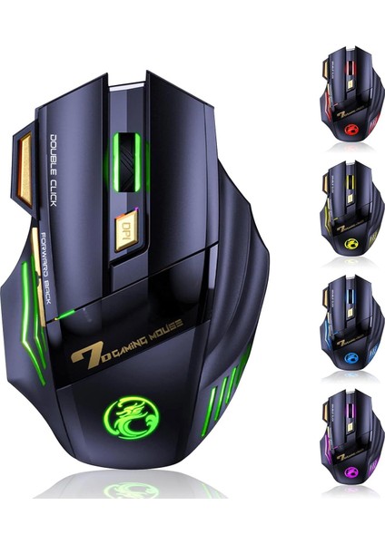Imce Gwx7 Kablosuz Şarjlı Rgb Gaming Mouse Sessiz Tık Oyun Faresi 3200DPI 7 Tuş fırsatları