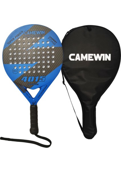 Handwin Padel Raket Plajı Tenis Karbon Fiber ve Eva Pürüzsüz Yüzey Dayanıklı Güç Lite Kürek Topu Kürek Raket Mavi (Yurt Dışından)