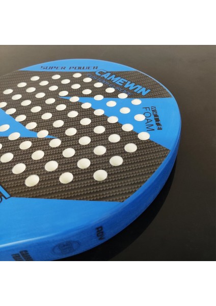 Handwin Padel Raket Plajı Tenis Karbon Fiber ve Eva Pürüzsüz Yüzey Dayanıklı Güç Lite Kürek Topu Kürek Raket Mavi (Yurt Dışından) fiyatları