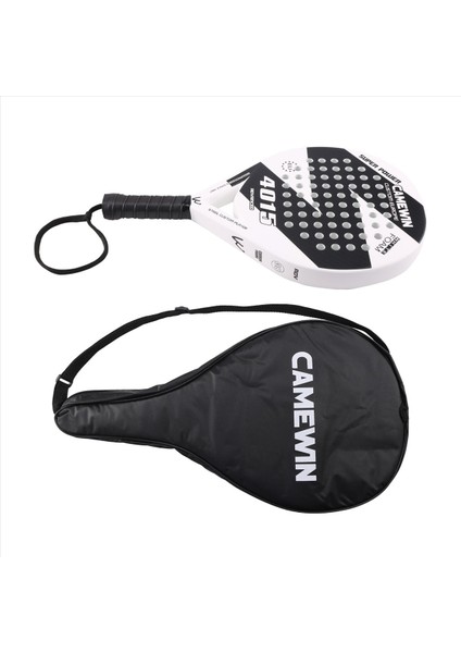 Handwin Padel Raket Plajı Tenis Karbon Fiber ve Eva Pürüzsüz Yüzey Dayanıklı Güç Lite Kürek Topu Raket Beyaz (Yurt Dışından) fiyatları