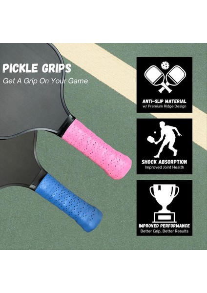 1 Çift Pickleball Raket Tenis Raket Tutamak Tutamaklar Için Ter-Emici Anti-Kayma Bant Sarma Bant (Yurt Dışından) modelleri
