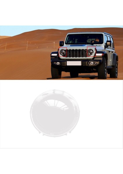 Araba Ön Far Lens Kapak Şeffaf Maske Kafa Işık Lamba Kabuğu Jeep Wrangler Jl 2018-2024 (Yurt Dışından) modelleri