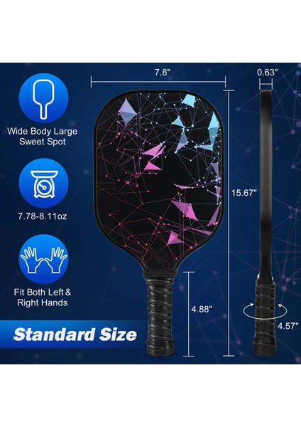 Pickleball Kürek 2 Pickleball Kürek 4 Pickleball Topu 1 Taşınabilir Taşıma Çantası ile Fiberglas Pickleball Seti (Yurt Dışından) modelleri