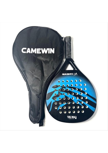 Handwin Padel Raket Beach Tenis Karbon Fiber Eva Yüz Tenis Kürek Raket Raket Padle Bag Kapak Gri (Yurt Dışından) modelleri