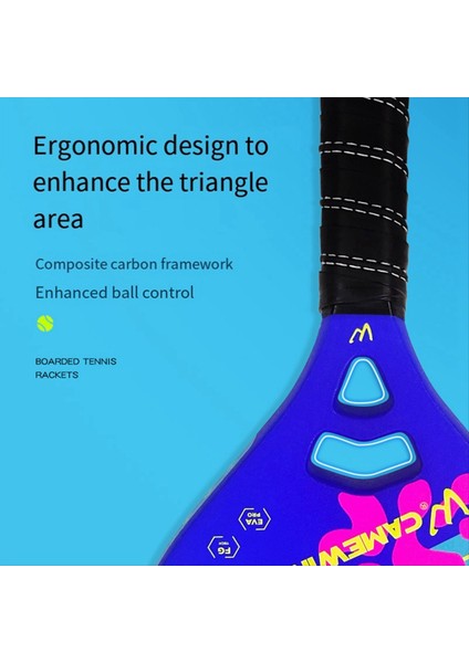 Handwin Padel Raket Beach Tenis Karbon Fiber Eva Yüz Tenis Kürek Raket Raket Padle Bag Kapak (Yurt Dışından) fırsatları