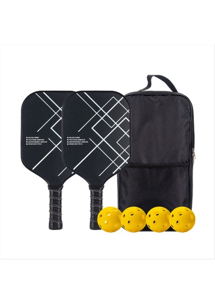 Pickleball Raketleri Set Pickleball Saksı Set 2 Raket ve 4 Pickleball Outdoor Kapalı Oyun Için (Yurt Dışından)