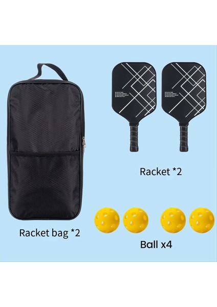 Pickleball Raketleri Set Pickleball Saksı Set 2 Raket ve 4 Pickleball Outdoor Kapalı Oyun Için (Yurt Dışından) indirimleri