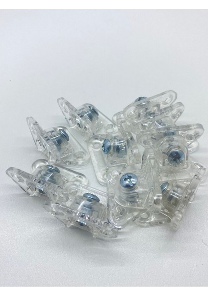 %100 Kırılmaz Şeffaf Açılı Çektirme 10 Adet