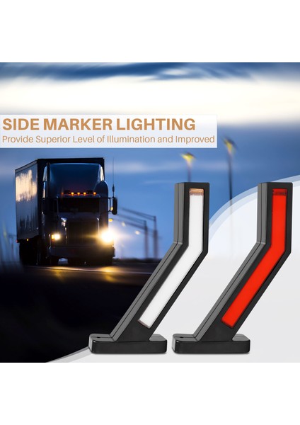 2x Römork Yan Işaretçi Aydınlatma Anahat Kamyonu Işık Van LED Işıkları Römork 12-24V (Yurt Dışından) modelleri
