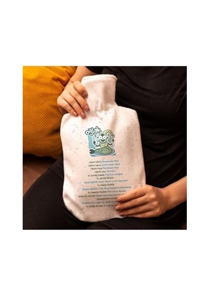 Hediyesepeti Oğlak Burcu Arkadaşa Hediye Esprili Sıcak Su Torbası Kılıflı Termofor - El Ayak Isıtıcı 37 x 20 2 Lt