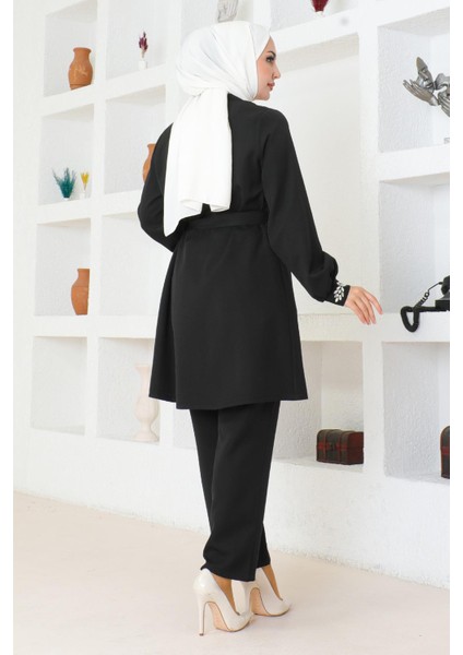 Taş Detaylı Takım Siyah MSW19203-1 fırsatları