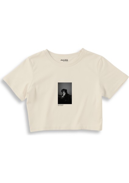 Keith Richards New York 1992 Crop Tişört - Ekru