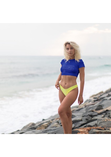 I/rconıc Crop Tişört - Mavi modelleri