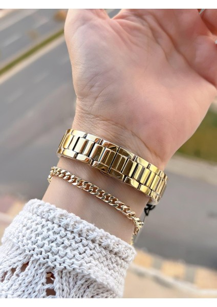 Çelik Kordonlu 2 Yıl Garantili 3 Atm Suya Dayanıklı Kadın Kol Saati+Bileklik BD.10070.2 modelleri