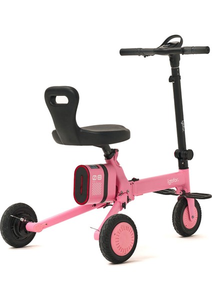 3 Tekerlekli Katlanabilir Elektrikli Oturulabilir Scooter – Hafif, Taşınabilir, Uzun Menzilli - Pembe modelleri