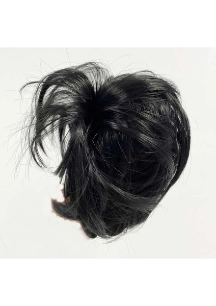 Siyah Renk Düz Model Hazır Telli Saç Şeklinde Peruk Postiş Toka fiyatları