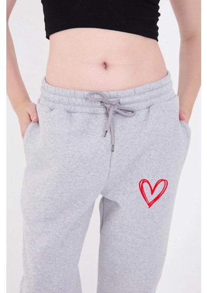 Mdb Oversize Boru Paça Baskılı Eşofman Pantolon Gri fırsatları