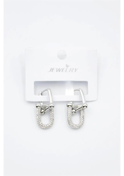 Tf Zincir Küpe - Gümüş