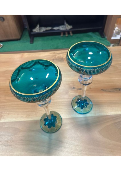 8'li Mavi, Cam, El Işçiliği, Salon Aksesuar Konsol Seti (Tek Tek Satılabilir) modelleri