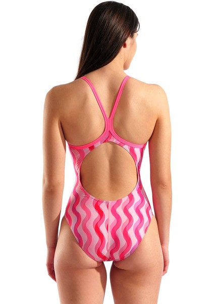 Ripple Print Swimsuit Lightdrop Kadın Pembe Yüzücü Mayosu 010980990 fiyatları