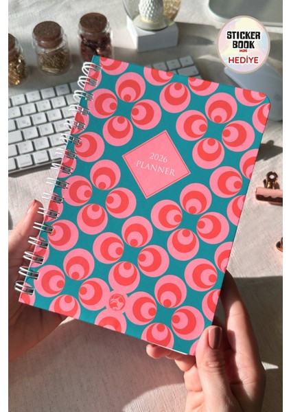 2026 Haftalık Ajanda Spiralli A5 12 Aylık Lucky
