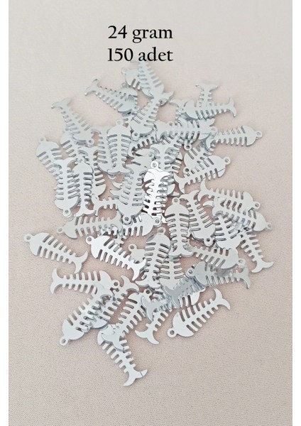 Oya Abiye Bileklik Kolye Pleksi Metalik Plastik Pul Gümüş Renk 24 gram 150 adet - BNC589