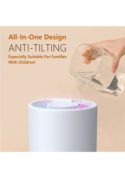 Ev Yatak Odası Için Nemlendiriciler Büyük Oda 5l Büyük Kapasite Fısıltılı Şerif Operasyonu Temizlenmesi Kolay 7 Renk LED Işık (Yurt Dışından) fiyatları