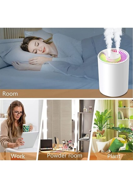 Ev Yatak Odası Için Nemlendiriciler Büyük Oda 5l Büyük Kapasite Fısıltılı Şerif Operasyonu Temizlenmesi Kolay 7 Renk LED Işık (Yurt Dışından) indirimleri