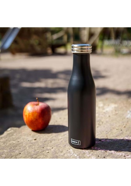 - 500 ml Mat Siyah, Paslanmaz Çelik Termos - Çift Cidarlı, Sızdırmaz - 240908