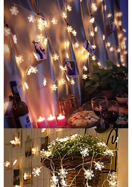 Kar Tanesi Desenli Şerit Dekoratif LED (5 Metre) fırsatları