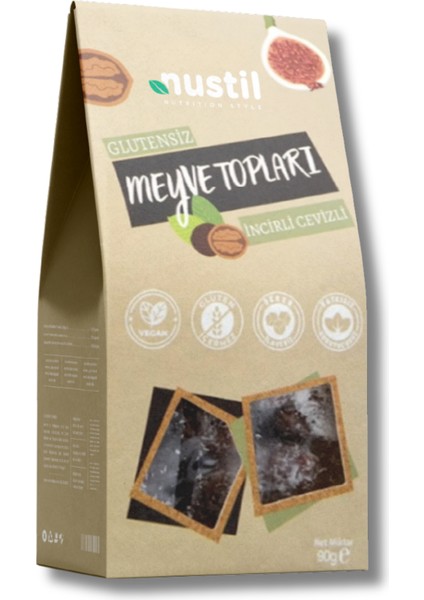 Glutensiz Incirli Cevizli Meyve Topları 90 gr