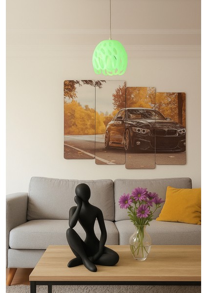 3D Baskı Fosforlu Dekoratif Avize - Gece Parlayan Modern Tavan Lambası