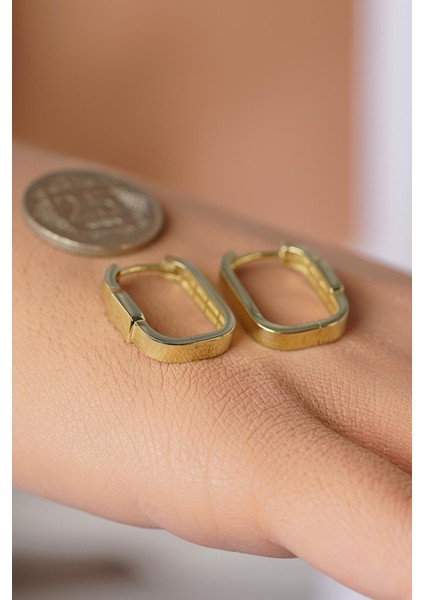 14 Ayar Altın Dikdörtgen Küpe indirimleri