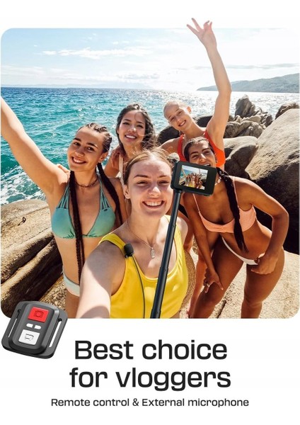 Surfola SF630 Aksiyon Kamerası 4K 60 Fps Aksesuar Seti, Su Geçirmez Kılıf Sualtı Spor Kamerası Wifi 1350 Mah