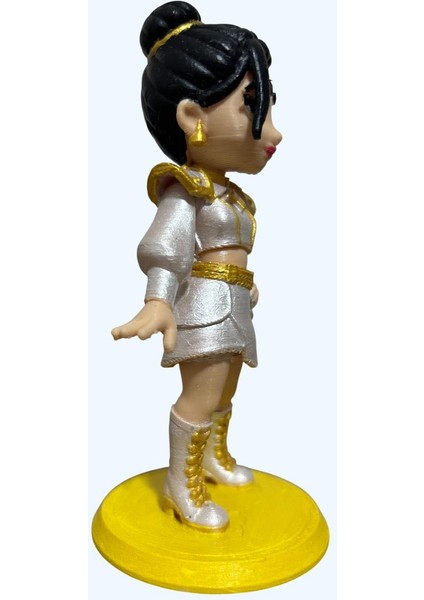 Kpop Gold Zoey – El Boyama 3D Koleksiyon Figürü | Parlak Altın Dokulu Seri | Demon Hunters Tarzı modelleri