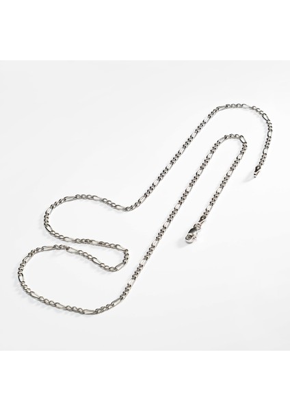 70 Mikron Rodyum Figaro Gümüş Zincir fiyatları