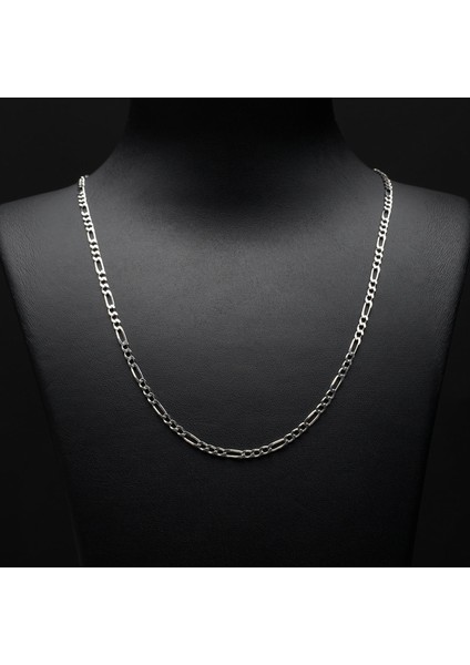 70 Mikron Rodyum Figaro Gümüş Zincir fırsatları